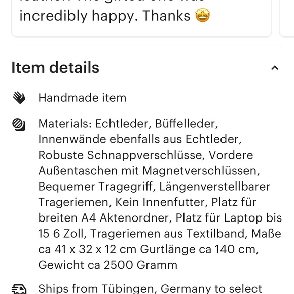 NWT and dust bag- and box men or woman’s leather bag - Picture 6 of 6